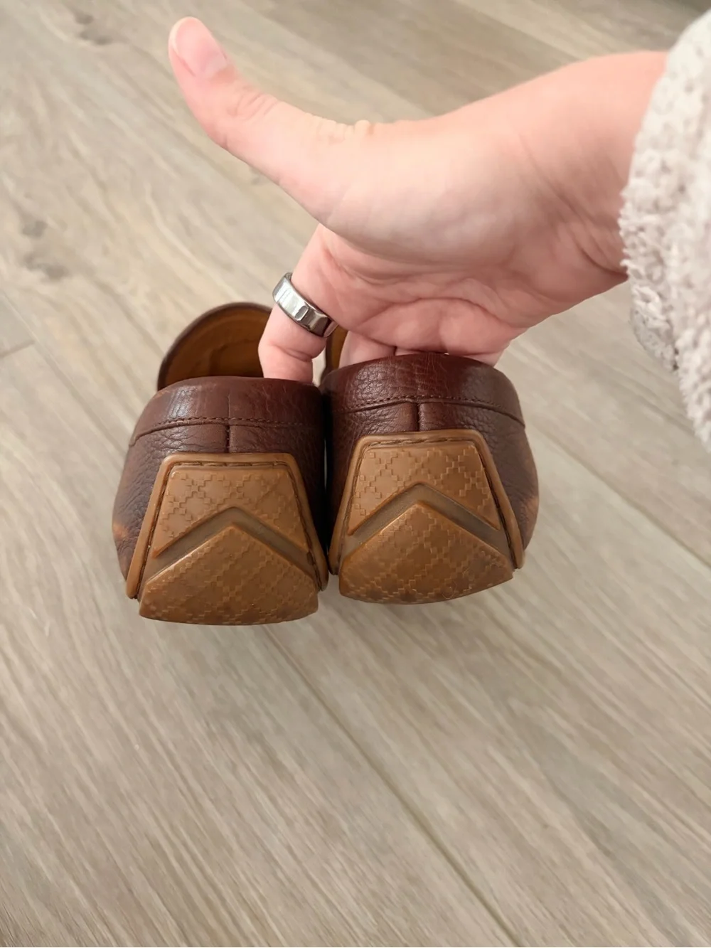 Vintage Gucci Horsebit Embossed Leather Loafers Mens 9